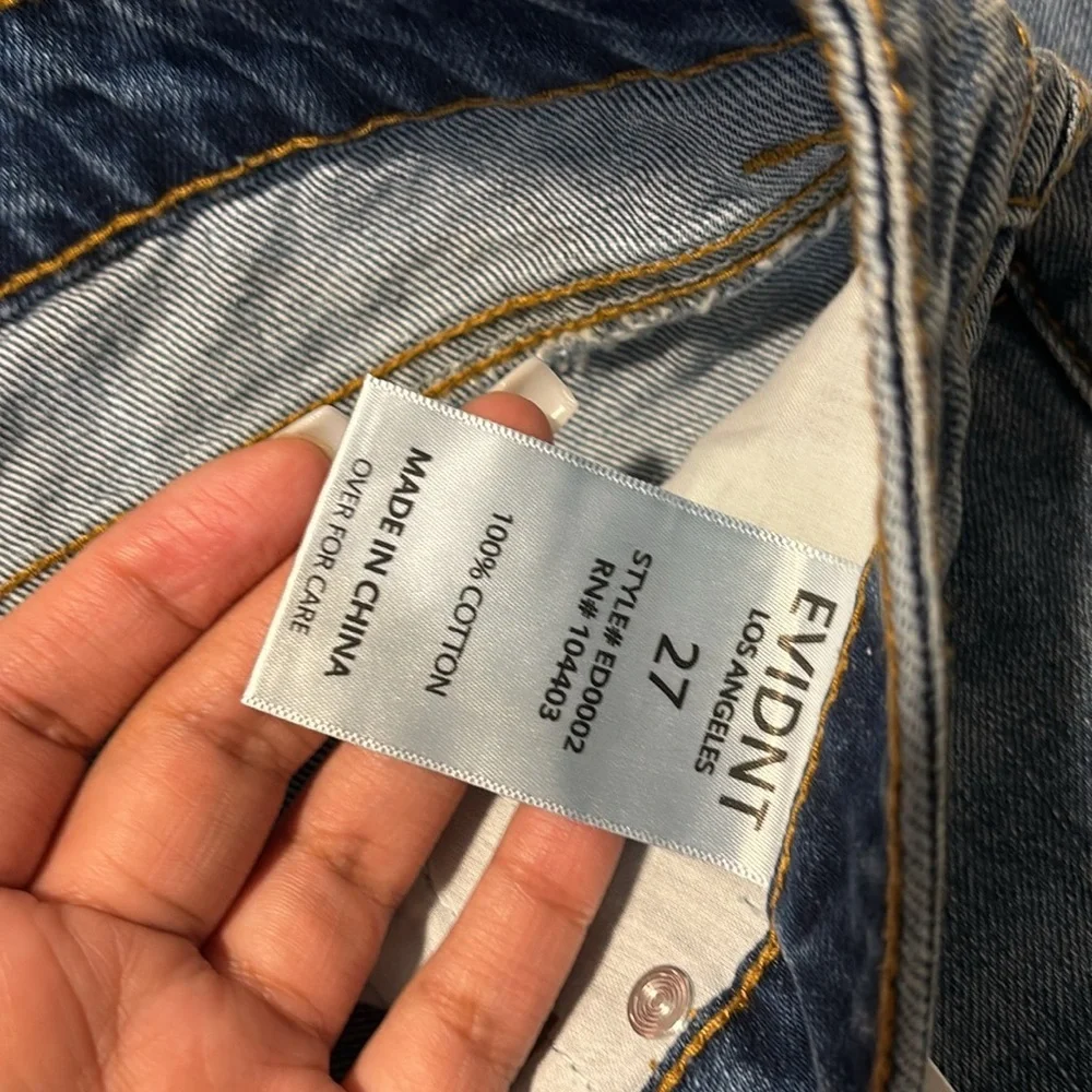 EVIDNT Malibu Medium Wash Distressed Girlfriend Jeans | Sz 27 - Picture 5 of 11